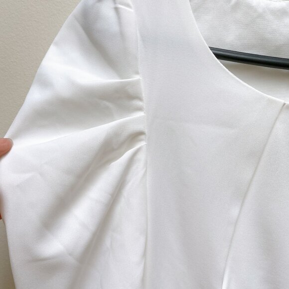 NWT Women's Red Rose Bow waist Belt Formal Party Long Sleeve Dresses - Picture 4 of 4